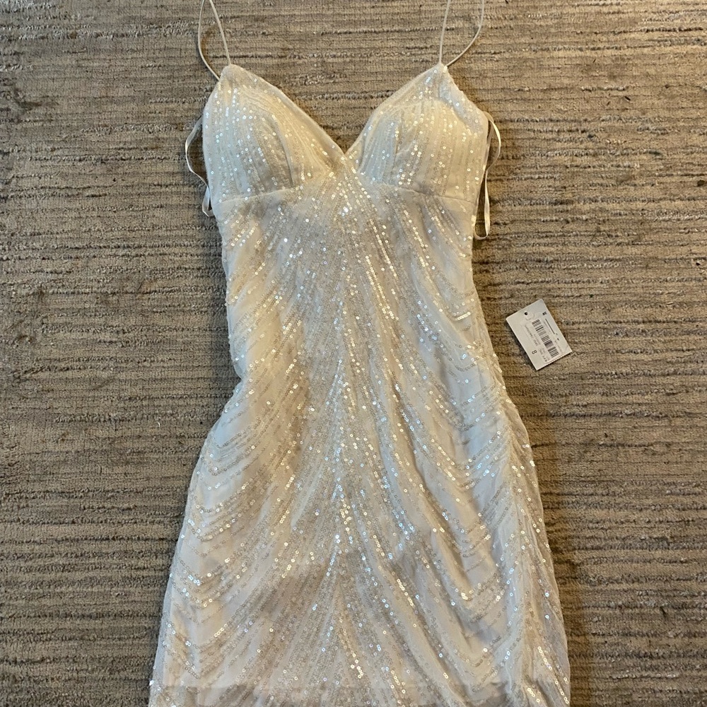 Sparkling White Sequin Dress